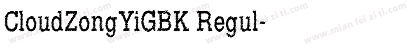 CloudZongYiGBK Regul字体转换